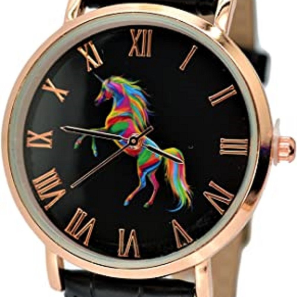 Women's Unicorn Fashion Lucky Gift Amulet Watch, 6.5mm Ultra-Thin.